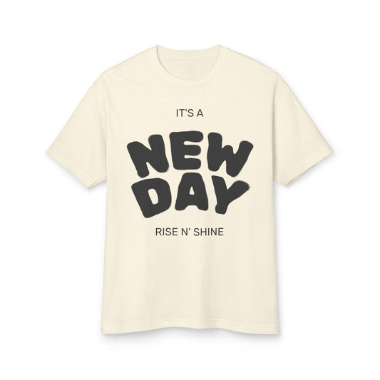 New Day Tee — "It's a New Day" Motivational Cotton T-Shirt