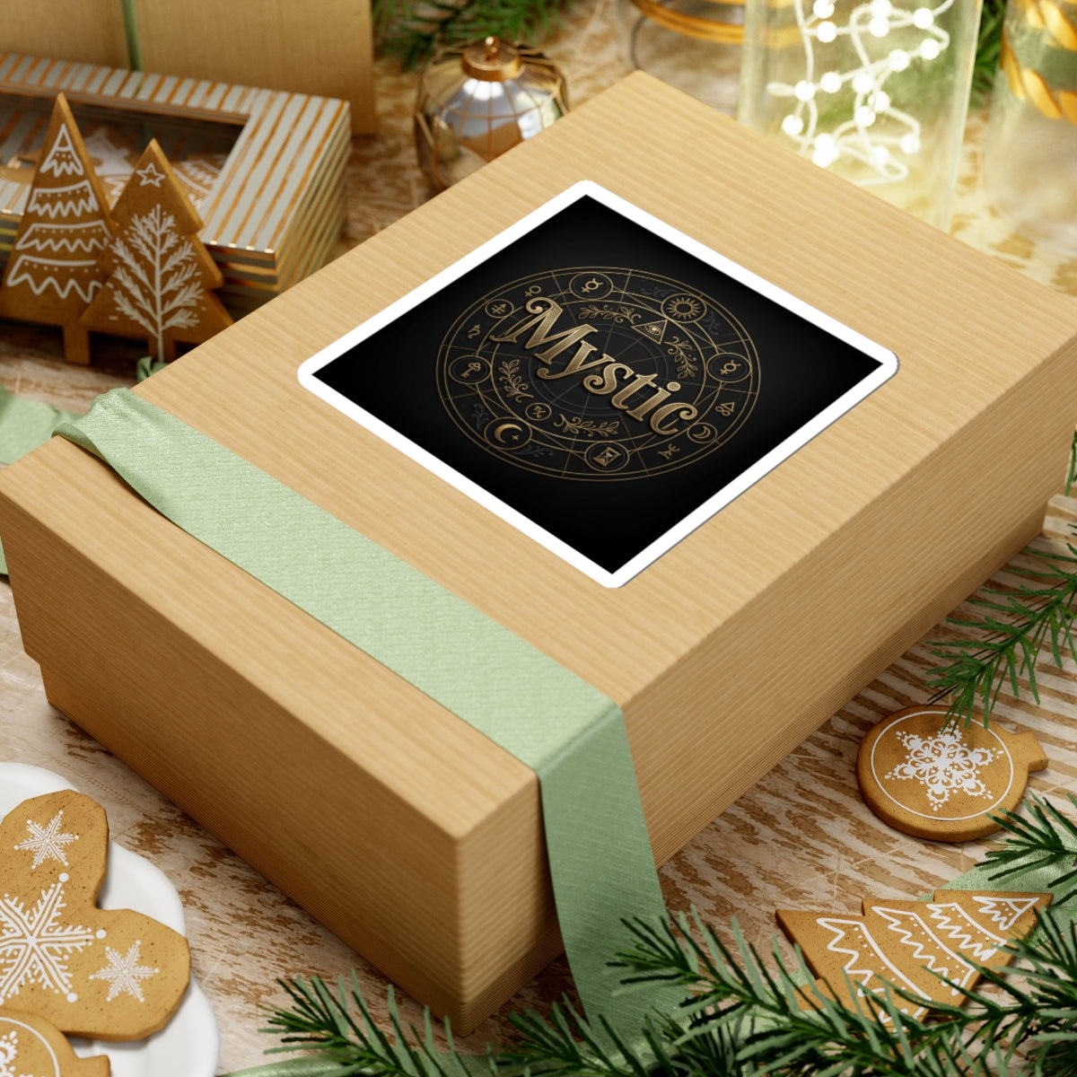 Mystic Circle Sticker | Tarot & Occult Typography, Esoteric Symbol Decal