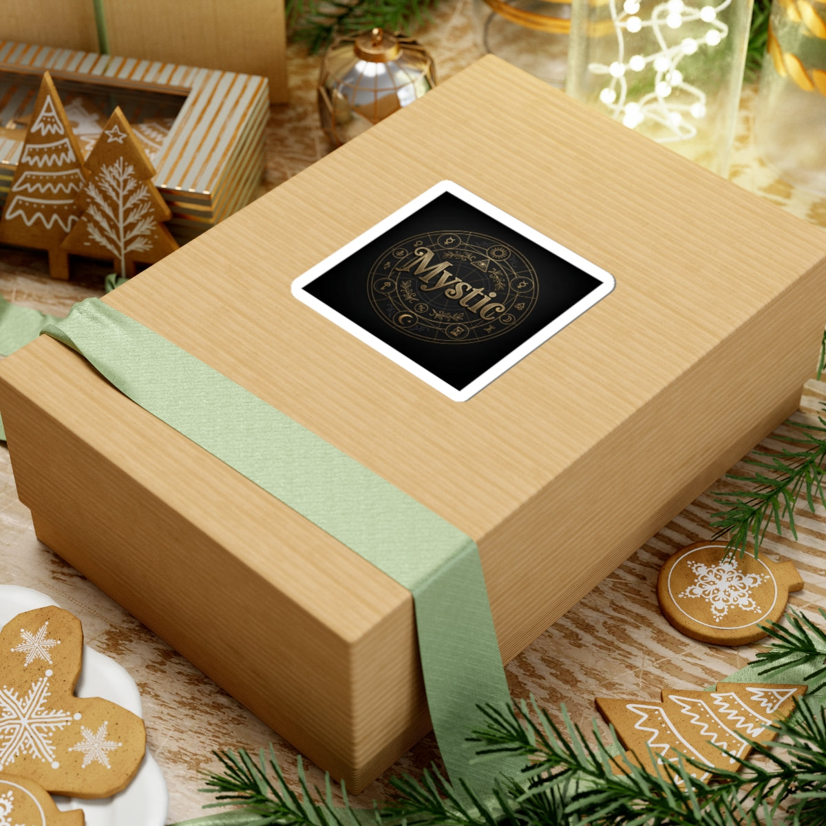 Mystic Circle Sticker | Tarot & Occult Typography, Esoteric Symbol Decal