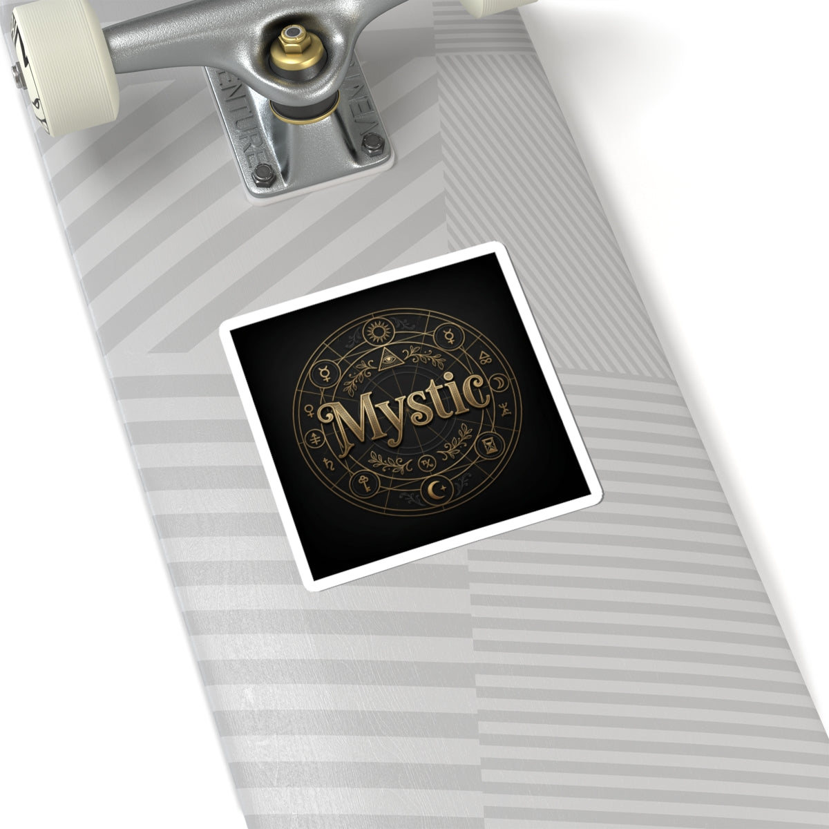 Mystic Circle Sticker | Tarot & Occult Typography, Esoteric Symbol Decal