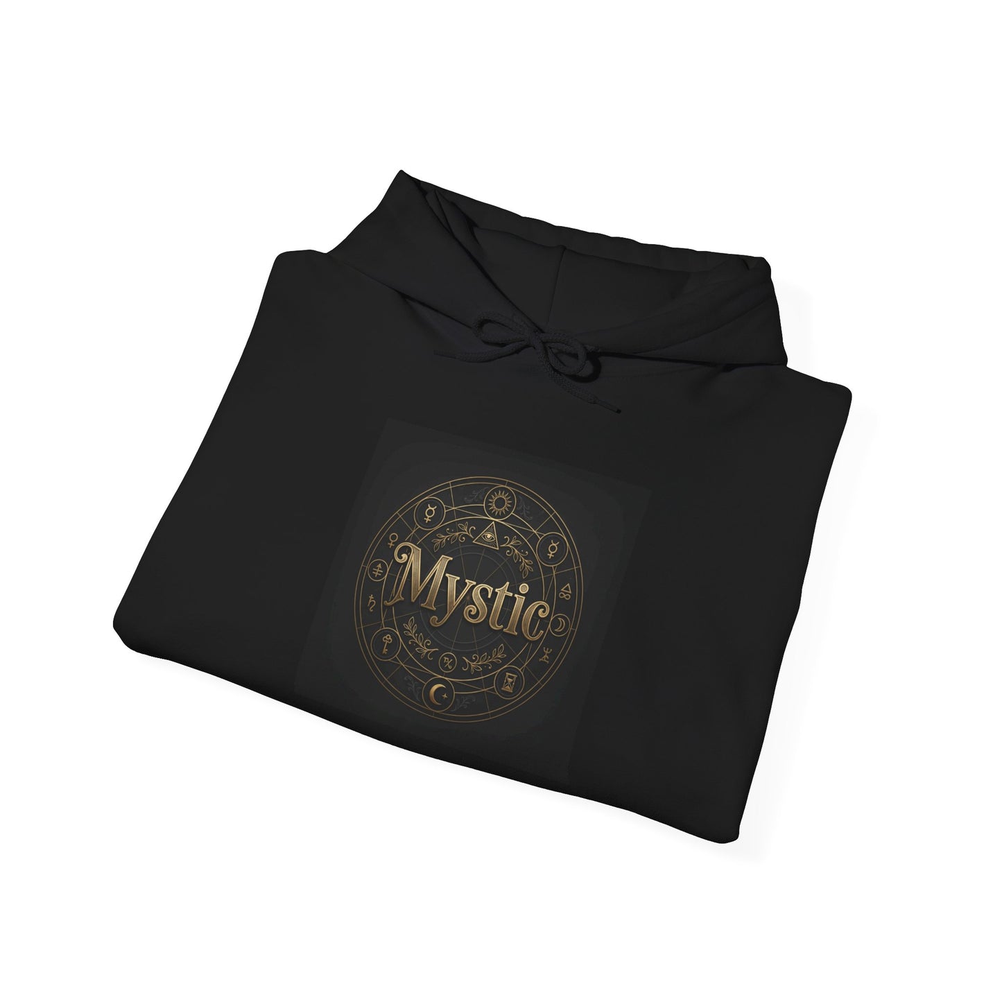 Mystic Ornament Hoodie | Tarot & Occult Typography, Witchy Typography